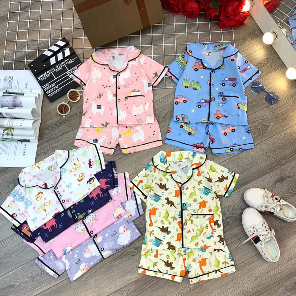 BỘ Pijama thô hàn cho bé trai , bé gái - bp5