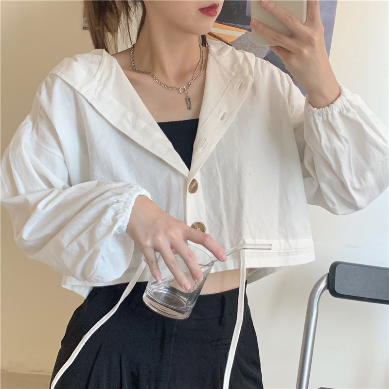SUXI Áo Khoác Cardigan Dáng Croptop Tay Dài Thiết Kế Dây Rút Thời Trang Cho Nữ