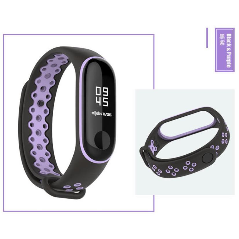 [TẶNG MIẾNG DÁN MÀN HÌNH] DÂY ĐEO MIBAND 4 - MIBAND 3 - DÂY ĐEO CAO SU 2 MÀU