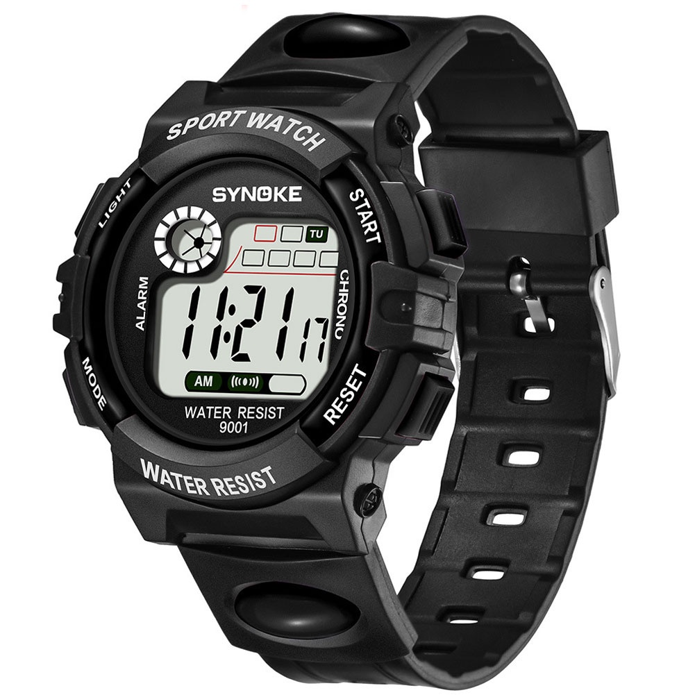 MACmk Outdoor Multifunctional Luminous Alarm Digital Students Quartz Wrist Watch Gift