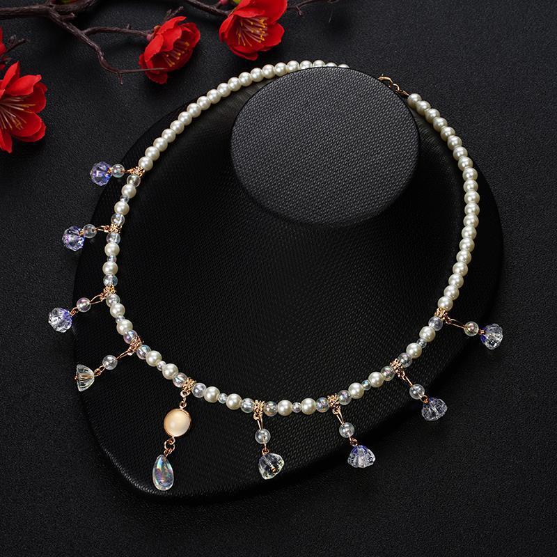 Vòng Cổ Ngọc Trai Giả Cao Cổ Hình Giọt Nước Phụ Kiện Quần Áo Cổ Điển Trung Quốc