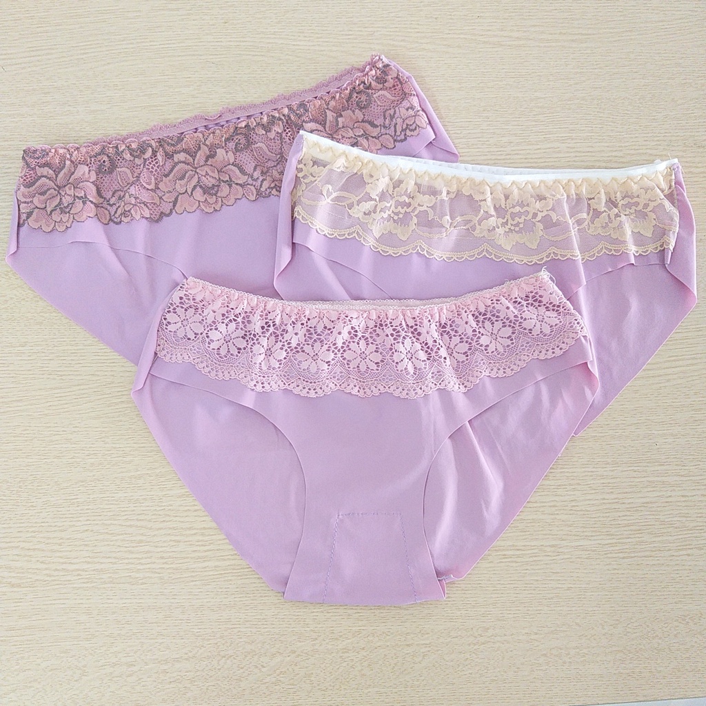 Quần lót su nữ ren hoa điệu đà quyến rũ KIMCHIBIKINI chíp cạp chun sexy nâng mông tôn dáng QL156