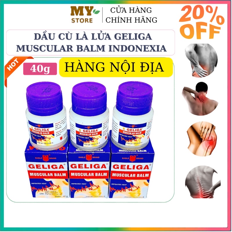 (Chính Hãng) Dầu Cù Là Lửa Geliga Muscular Balm Indonexia 40g
