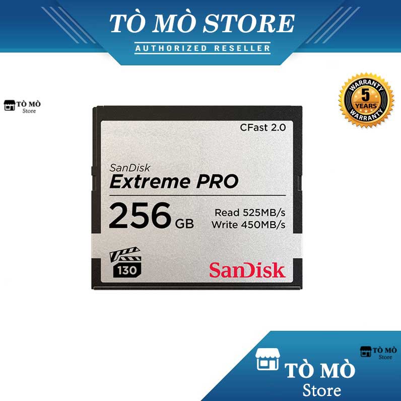 Thẻ nhớ CFast 2.0 SanDisk Extreme PRO 256GB 3500X 525MB/s bảo hành 5 năm