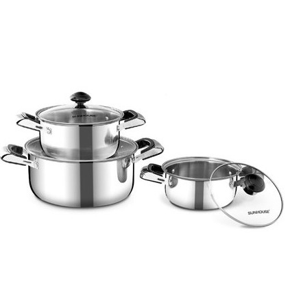 Bộ nồi, nồi lẻ INOX 1 đáy SUNHOUSE SH365 - Dùng cho mọi loại bếp