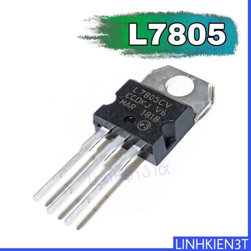 (Túi 5 con ) IC nguồn L7805CV L7805 7805 1.5A 5V TO-220 chính hãng