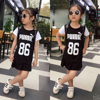 Váy cotton thể thao puma 86 bé gái size 2-8y 10-25 - ảnh sản phẩm 3