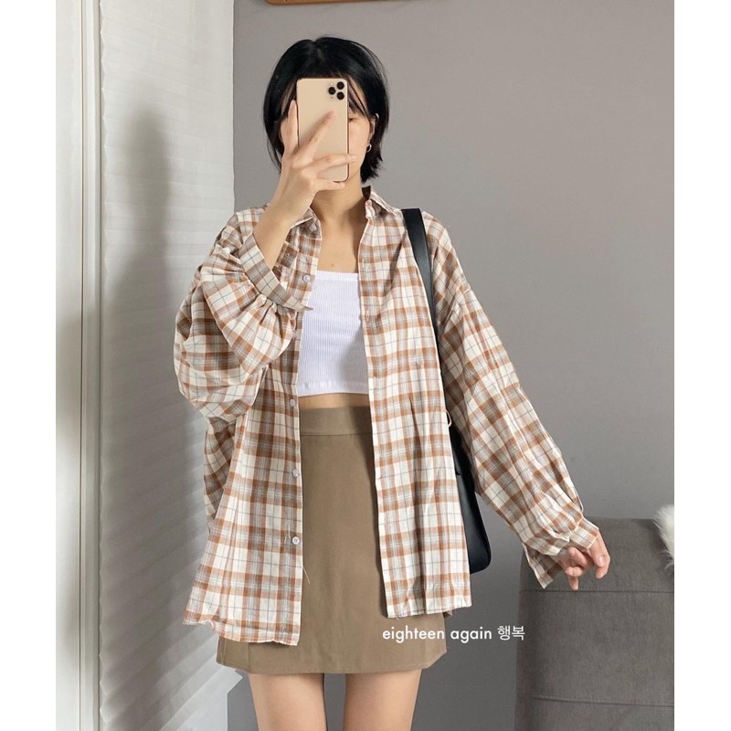 [Mã FATHANG5 giảm 10K đơn 50K] SƠ MI SỌC CAM