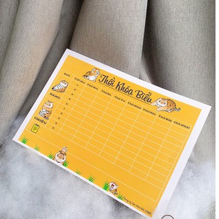 Thời Khóa Biểu A5 Dễ Thương