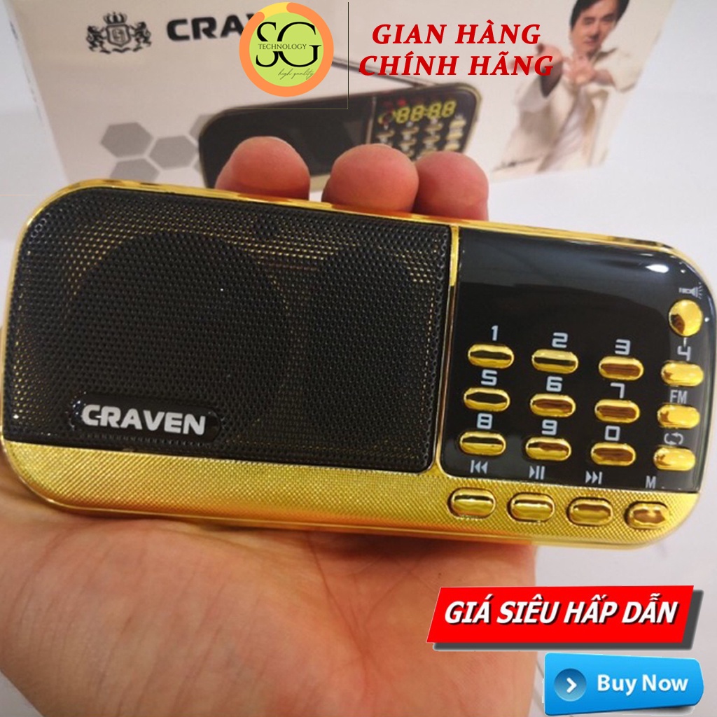 Máy nghe pháp, Loa Craven CR 836/ 836S / 853 có khe cắm thẻ nhớ, USB, ĐÀI FM, kinh phật , học tiếngAnh, BH: 6 tháng