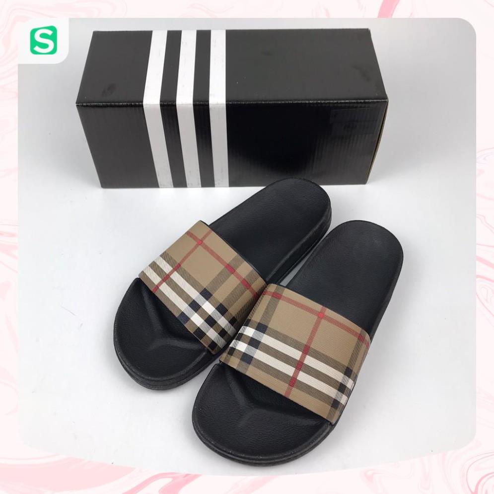 Hàng Loại 1 -  Dép Nam L..V đế đúc kẻ karo ,dép lê quai ngang nam họa tiết caro có 2 màu cho anh em