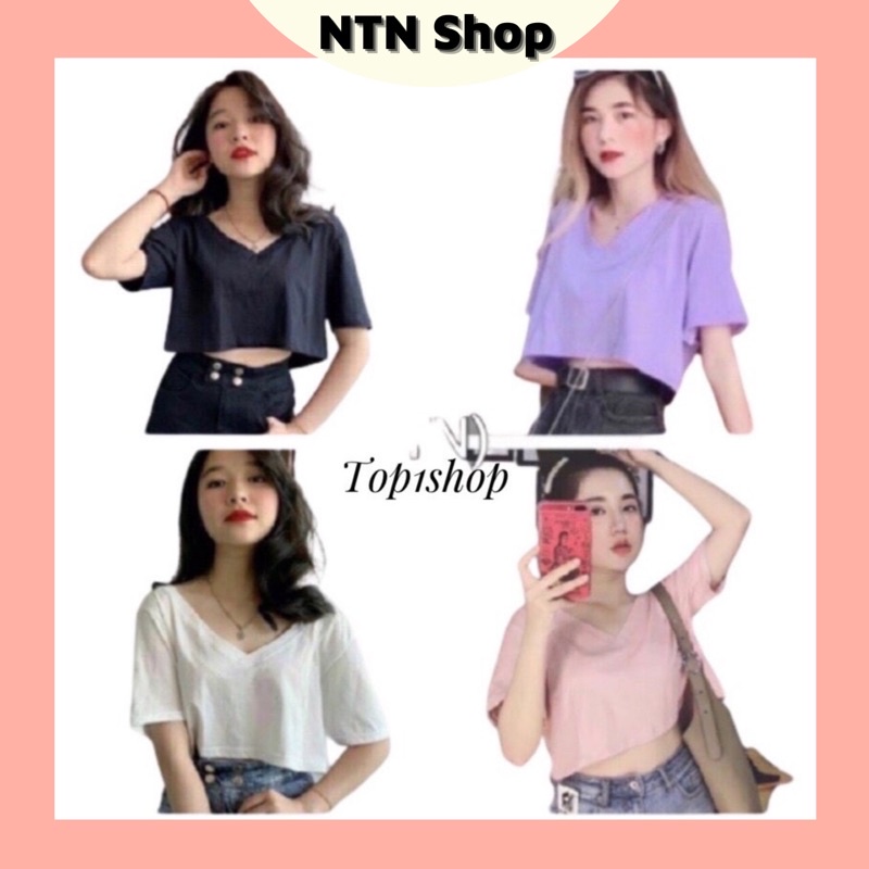 (SALE) Áo Croptop Cổ Tim siêu hót.