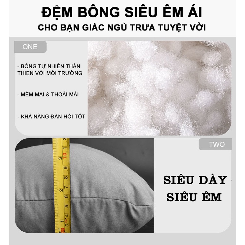 Giường xếp văn phòng ngủ trưa gấp gọn, khung thép chắc chắn + Tặng gối đầu, đệm và bịt mắt