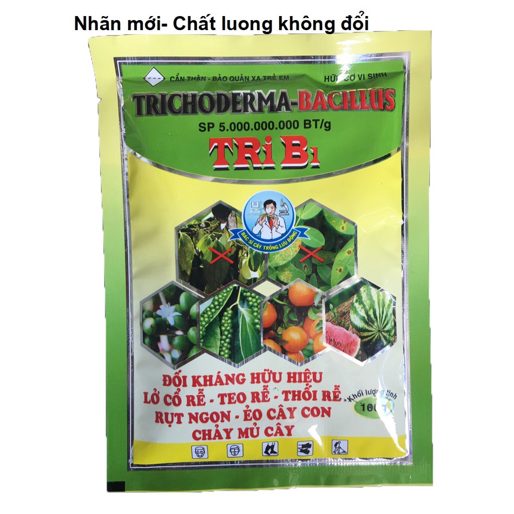 ( HOT ) Chế phẩm Trichoderma dùng tưới cây, trộn giá thể phòng trừ nấm bệnh 100gr