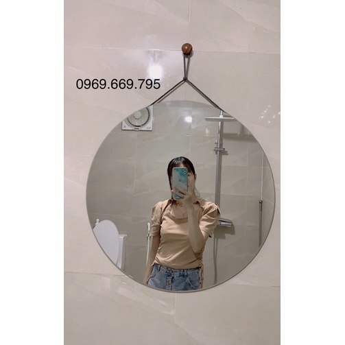 Gương tròn treo tường 𝗛𝗔̀𝗡𝗚 𝗖𝗢́ 𝗦𝗔̆̃𝗡, Gương dán tường