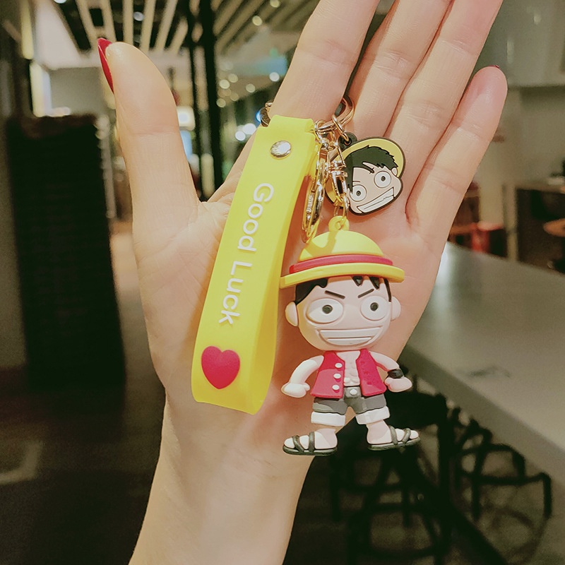 Hoạt Hình Móc Khóa Hình Nhân Vật Luffy Đội Mũ Rơm Cá Tính