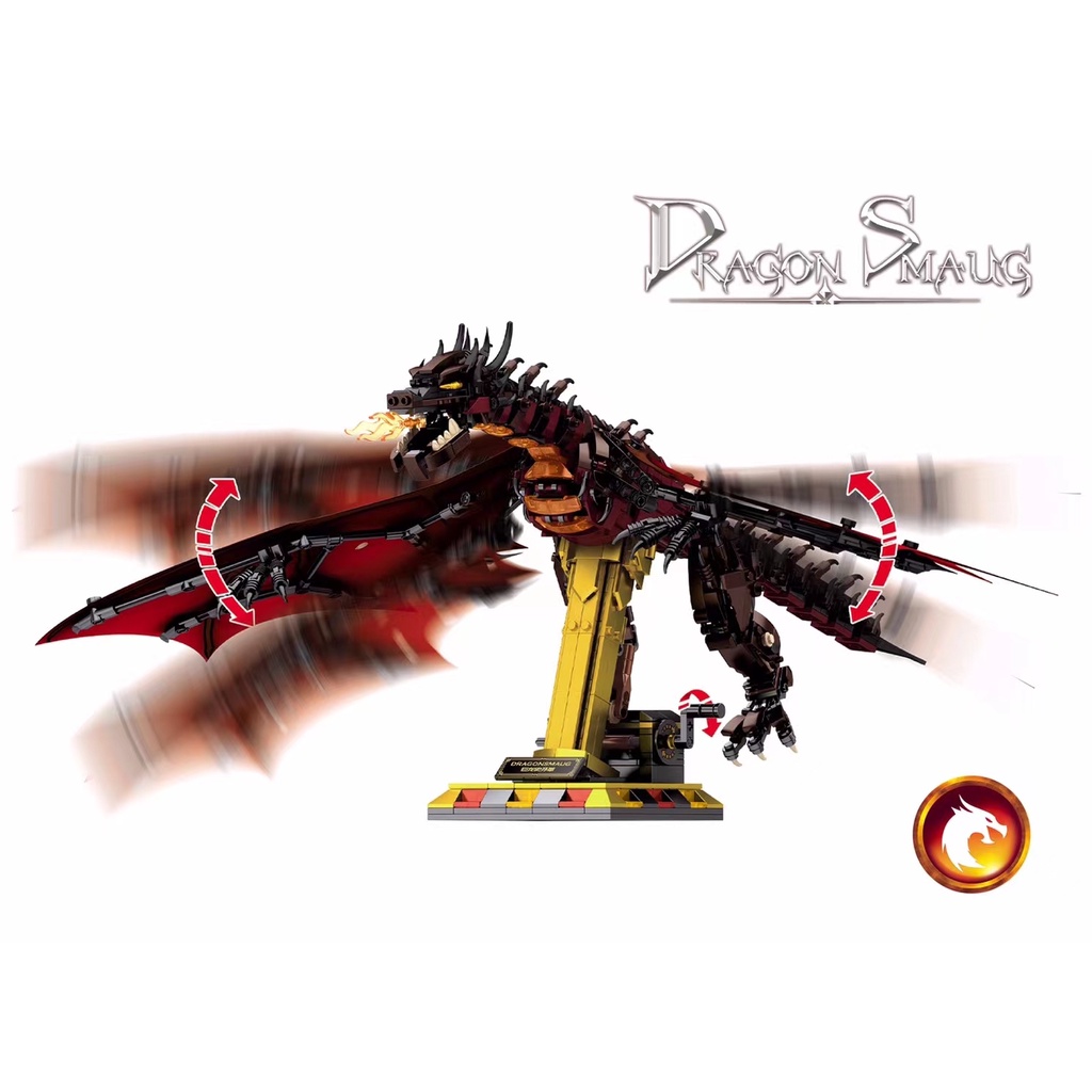 Bộ 1359 Món Đồ Chơi Xếp Hình Nhân Vật MOC The Hobbit Smaug Dragon