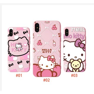 Ốp lưng điện thoại nhựa mềm iPhone 6 6Plus 6S 6splus 7 7Plus 8 8Plus màu hồng hình Hello Kitty
