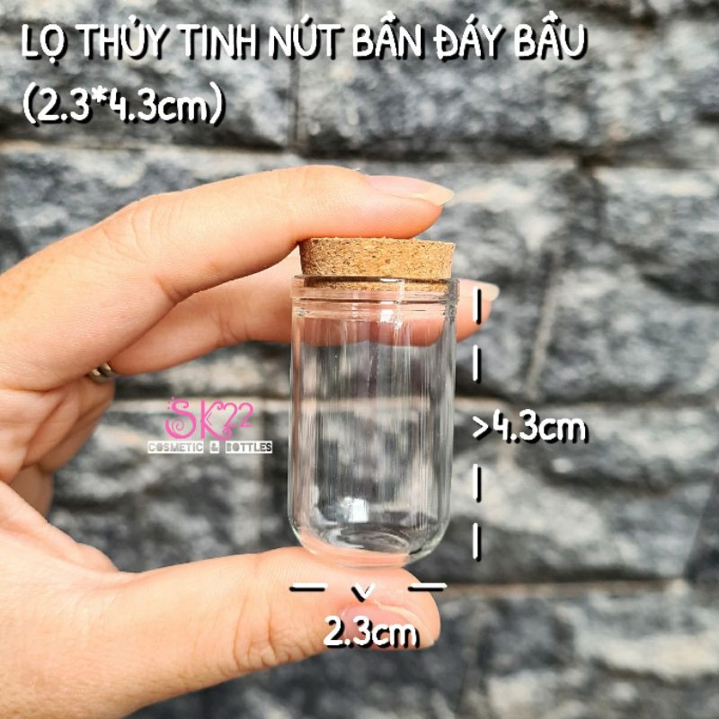 ỐNG NGHIỆM THỦY TINH NÚT BẦN ĐÁY BẦU