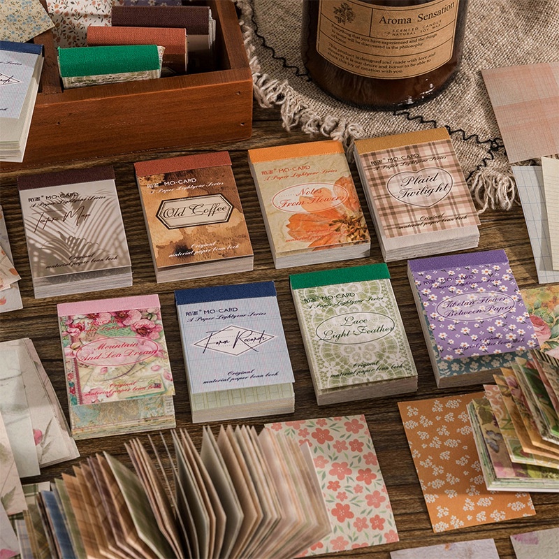 Bộ 50 Miếng Giấy Dán Trang Trí Sổ Tay Kiểu Vintage Dễ Thương