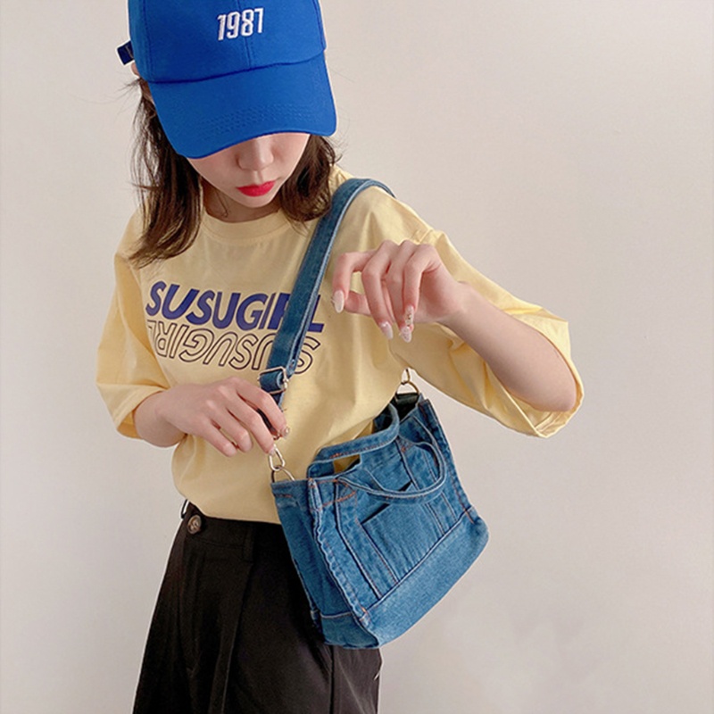 Túi Xách Denim Đeo Chéo Thời Trang Dành Cho Nữ