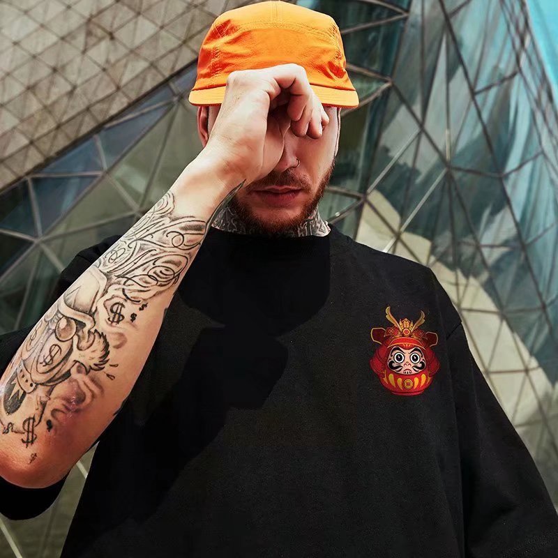 Áo Thun Dáng Rộng Tay Ngắn In Họa Tiết Hoạt Hình Phong Cách Hip Hop Thời Trang Mùa Hè Cho Nam Giới Size M-8XL