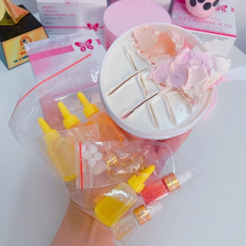 Combo Dưỡng Da Body (body vip 2 tầng + set kích trắng x10