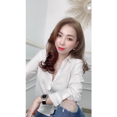 Áo sơ mi nữ dài tay công sở, học sinh, sinh viên