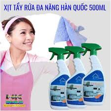 Chai xịt tẩy rửa vệ sinh nhà bếp ga từ Hàn Quốc bình nước lau đồ dùng phòng kitchen cleaner 500ml mini