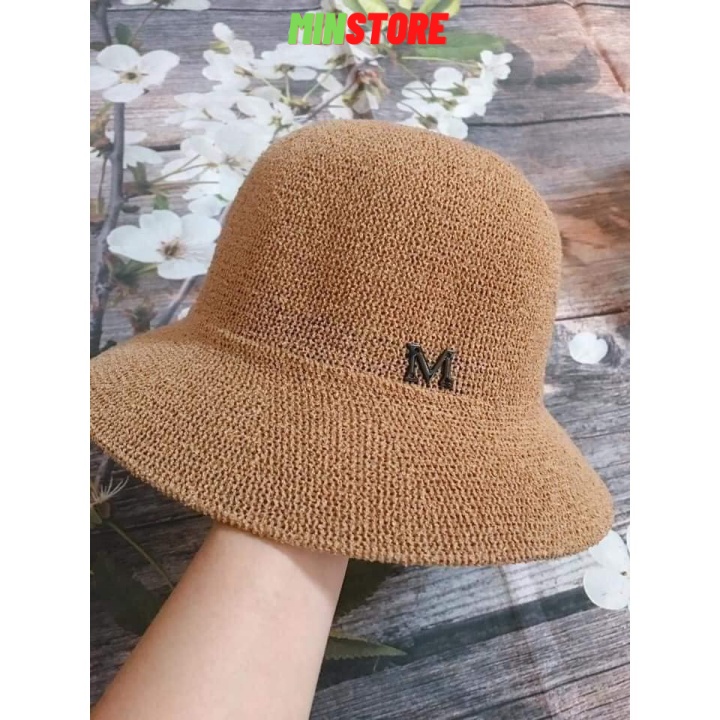 Mũ Bucket chữ M phong cách Hàn Quốc siêu xinh - M37