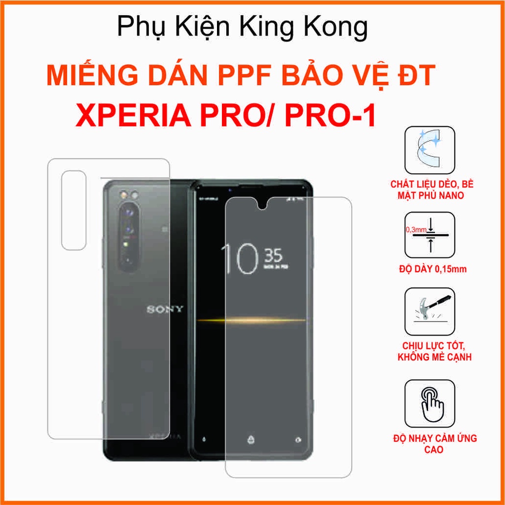 Miếng dán Ppf Sony Xperia Pro - 1 / Pro Dán nhám chống bám vân tay