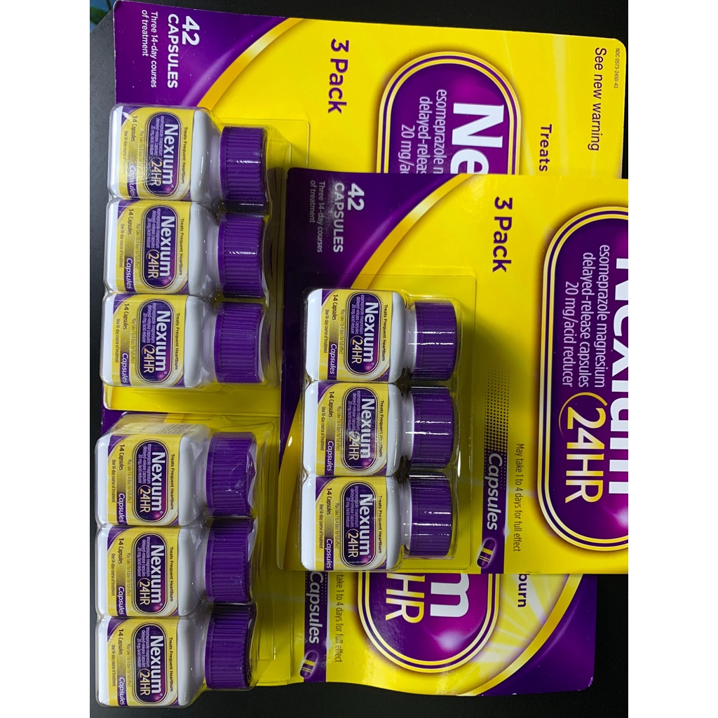 Viên uống hỗ trợ dạ dày, ợ nóng Nexium 24hr  _ Live mua hàng tại Mỹ