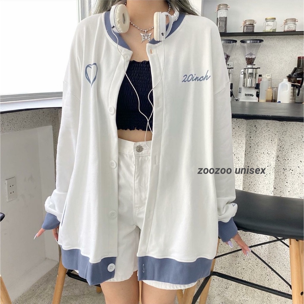 Áo Khoác Nỉ Bông Cardigan WHATISLOVE 20inch & ULZZANG Unisex