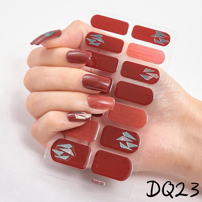 Bộ 14 Tấm Hình Dán 3d Trang Trí Móng Tay