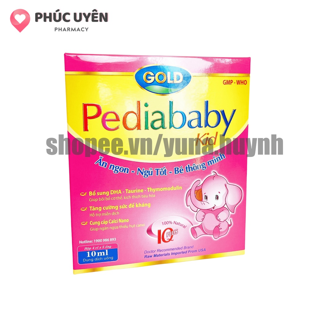 [Hot] Siro PEDIBABY KID giúp bé ăn ngủ ngon, hỗ trợ tăng cường sức đề kháng - Hộp 20 ống