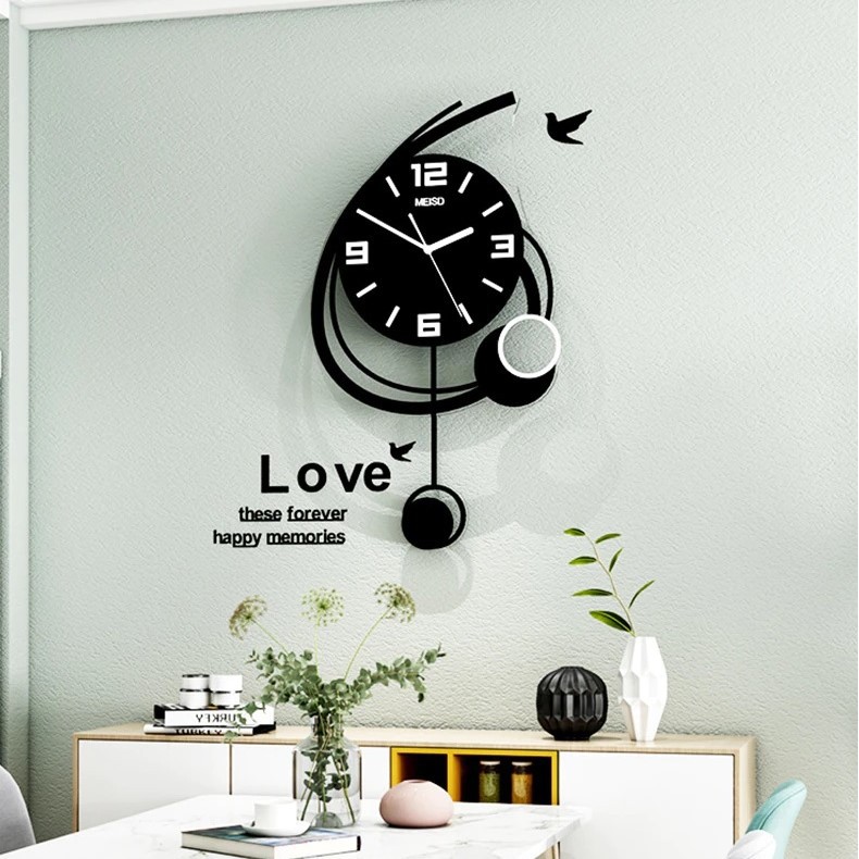 🌳🌳🌳Đồng hồ treo tường quả lắc CL042 🕘🕘🕘 - Sang trọng & Hiện Đại - Kích thước: 30x52, 40x72 cm