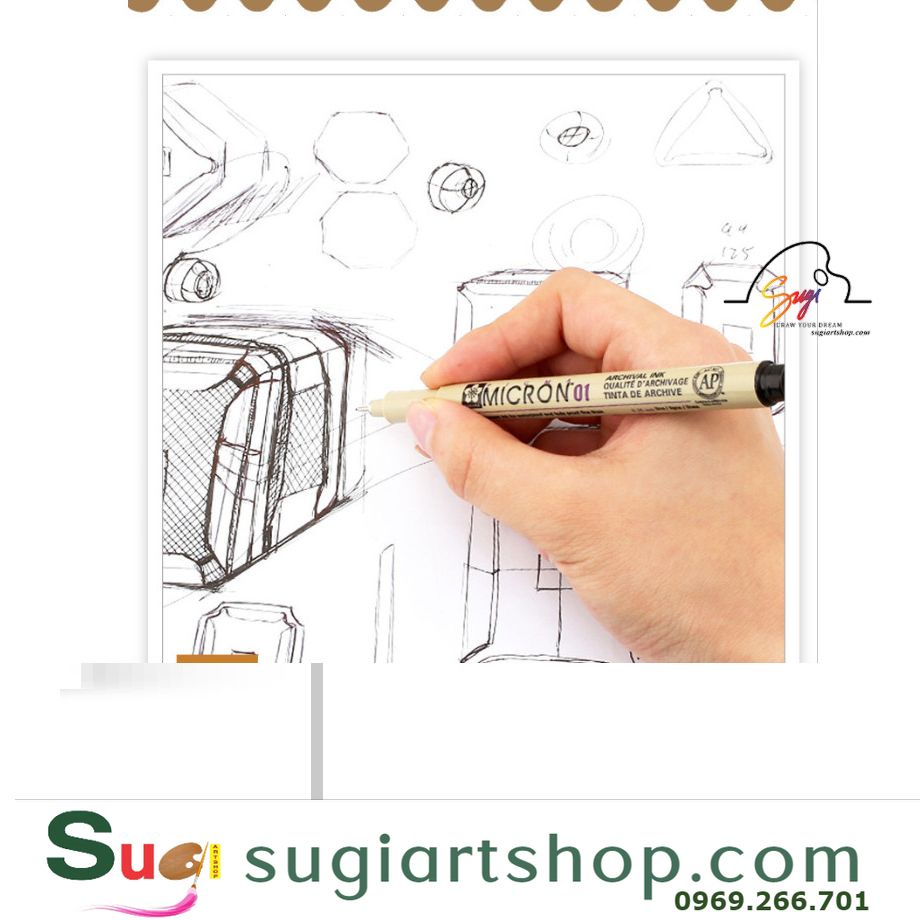 Bút line Micron, bút Line Sakura Micron kháng nước, mực đen
