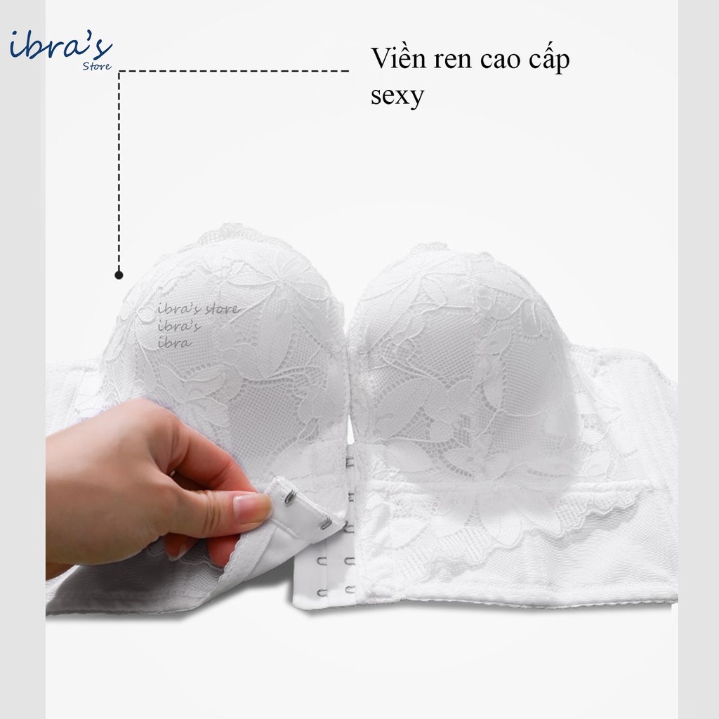 Áo Nâng Ngực Không Dây iBra's Store cài trước tạo khe sexy Áo Lót Bra quây cúp có Gọng sườn cài sau quyến rũ Corset A16