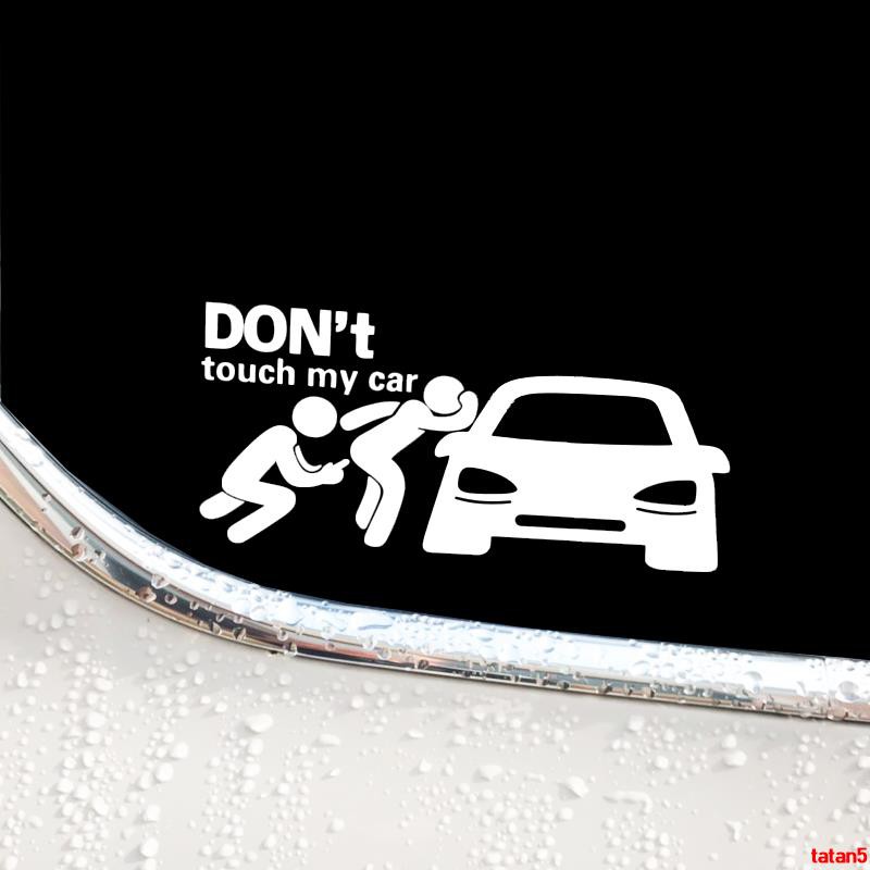 Bộ 9 Sticker Dán Trang Trí Cửa Sổ Xe Hơi In Chữ Don 't Touch My Car