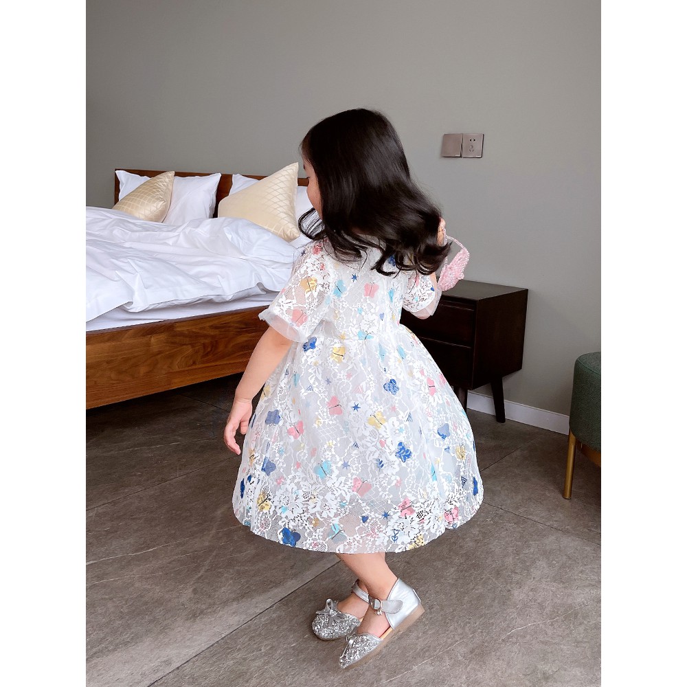 HÀNG CÓ SẴN - Váy đầm công chúa bé gái ren hoa style Hàn Quốc hàng Quảng Châu cao cấp - Bé 1-7 tuổi OVBG3
