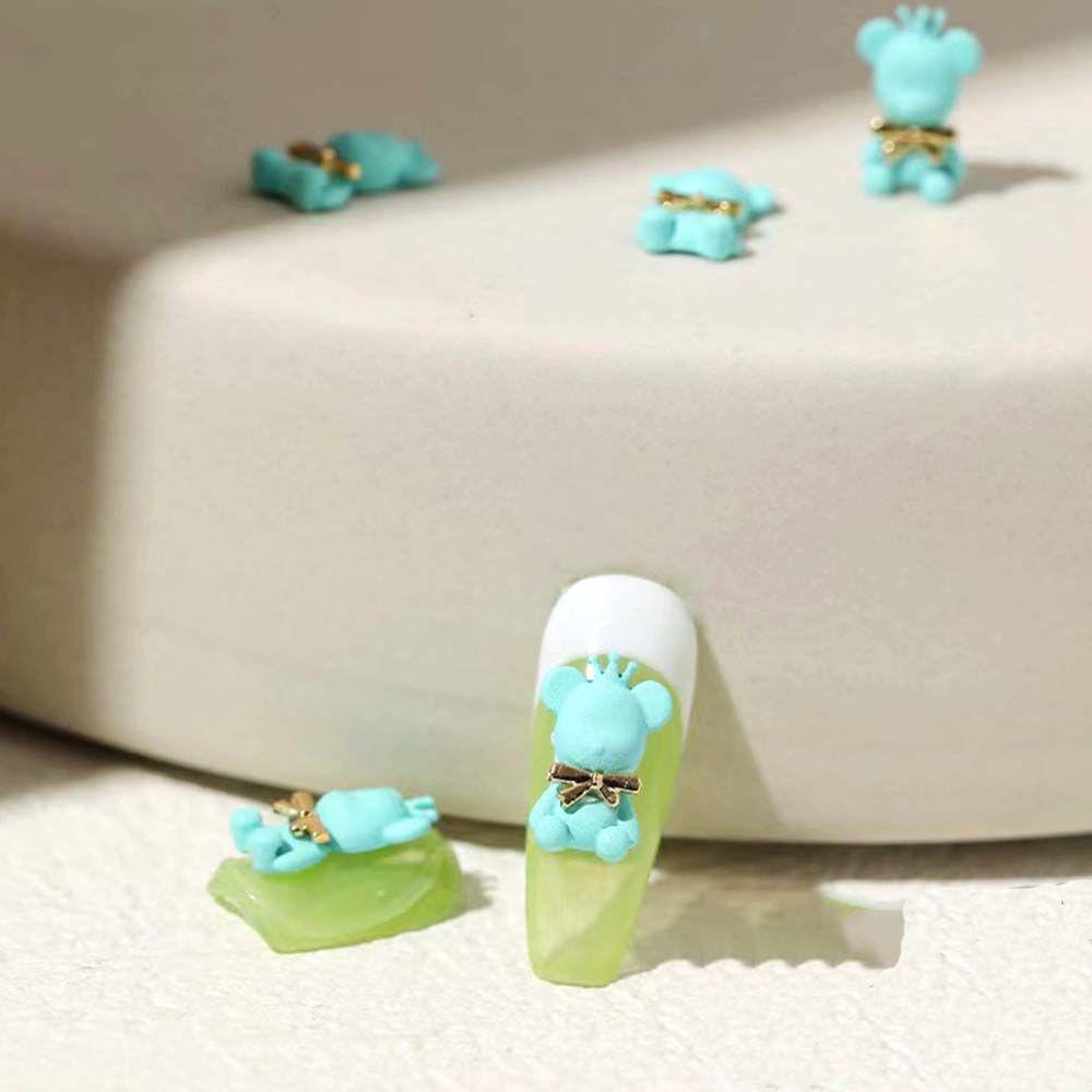 Gấu Bông Mini Trang Trí Móng Tay DIY|Màu Sắc Phụ Kiện Trang Trí Móng Tay Hình Hoạt Hình Xinh Xắn