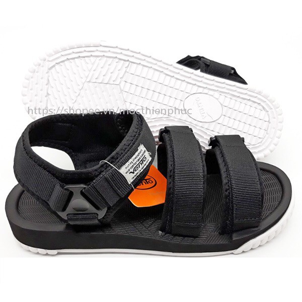 Giày Sandal | Giày Sandal Nam 2 Quai Ngang Vento 9801 Đen