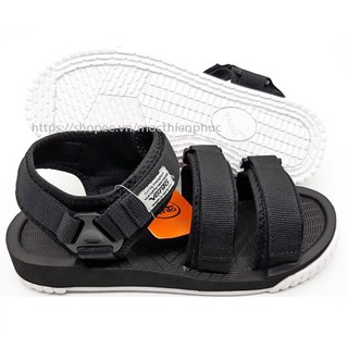 Giày Sandal Giày Sandal Nam 2 Quai Ngang Vento 9801 Đen