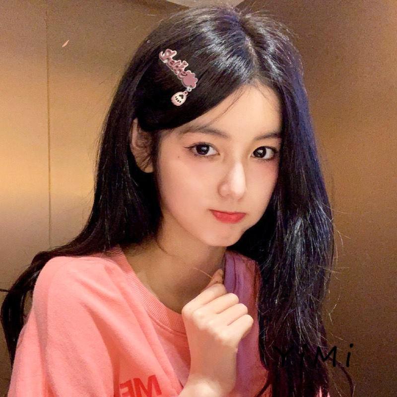 Kẹp tóc họa tiết chữ cái phong cách hoạt hình thời trang Hàn Quốc cho nữ