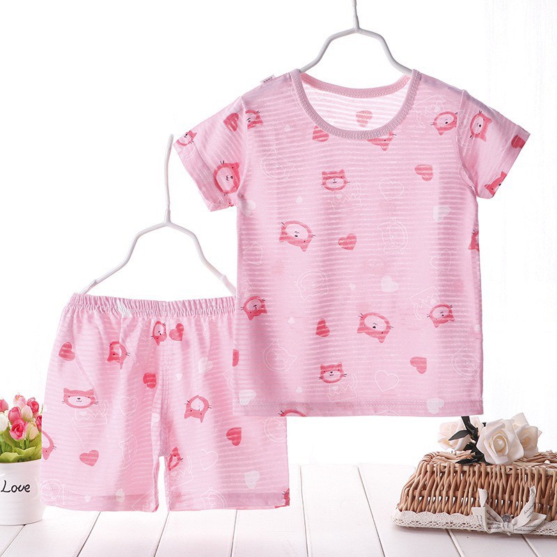 Bộ Đồ Cotton Sợi Tre Quảng Châu 18 Màu Cho Bé