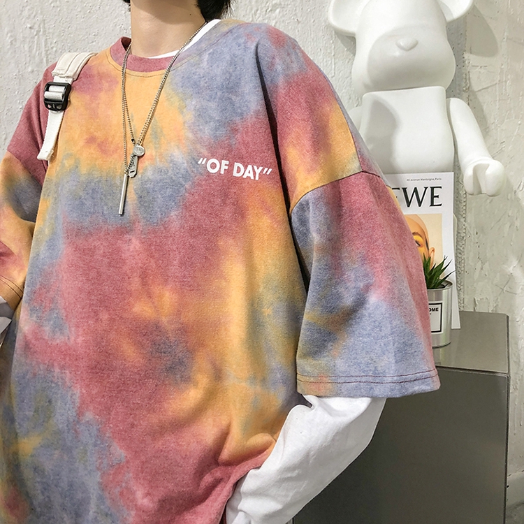 NRVP Áo thun tay ngắn kiểu dáng đơn giản phong cách Harajuku Letter Printed