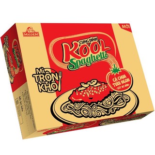 Thùng 30 gói mì trộn kool spaghetti cung đình 105g