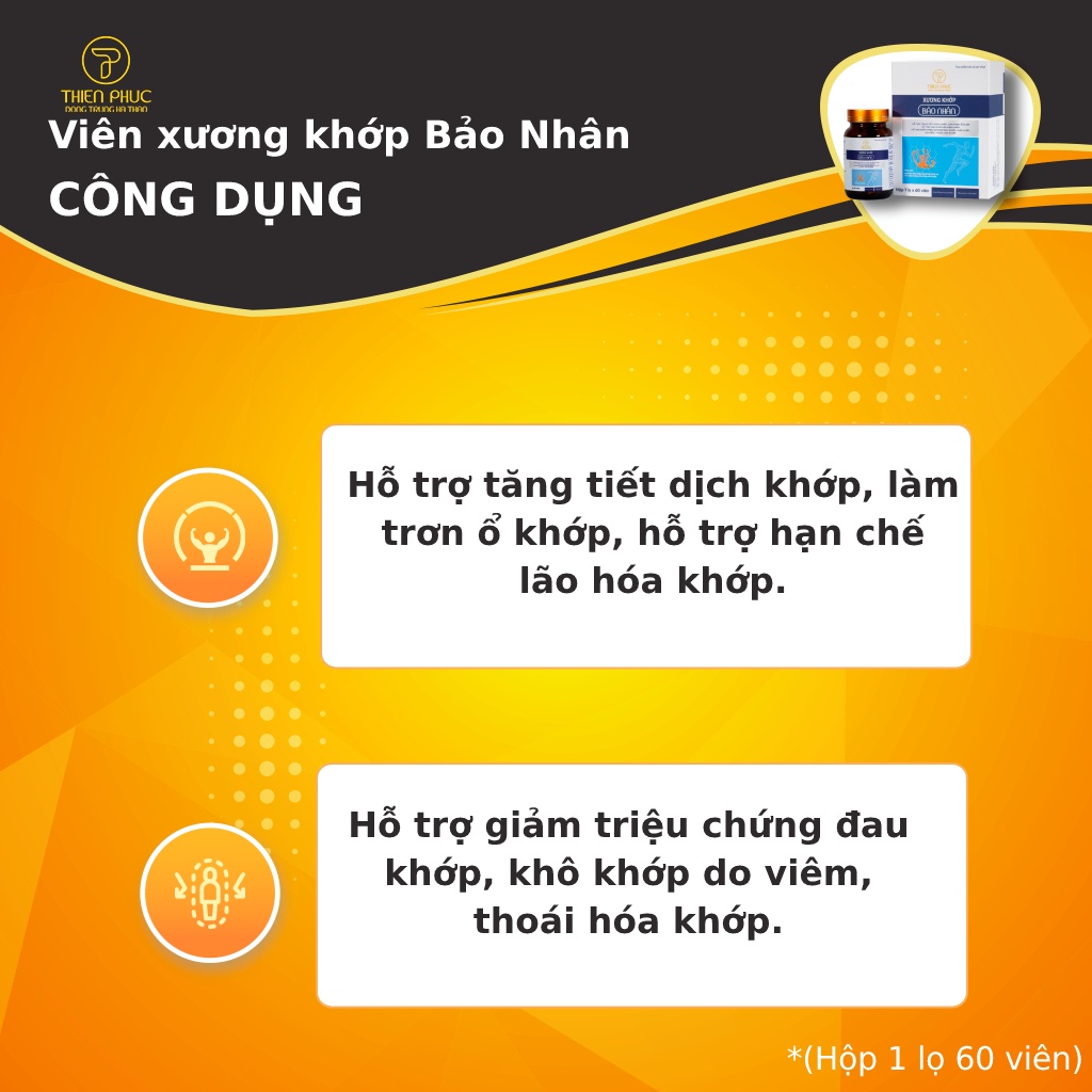 Viên xương khớp Bảo Nhân hộp 60 viên - Chính hãng THIÊN PHÚC