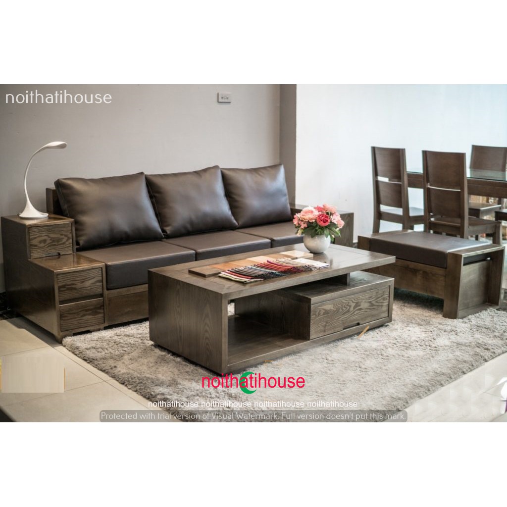 sofa gỗ tự nhiên bền đẹp - một sản phẩm sofa gỗ cho người Việt