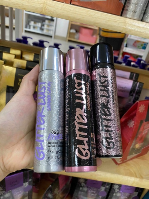 Xịt thơm có nhũ Victoria’s Secret Glitter Lust Shimmer Spray có sẵn #Made_In_USA sản xuất nội địa Mỹ